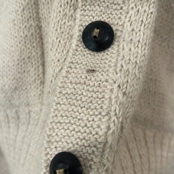 Fotrama 100% Alpaca Wool Bolivia button front knitted beige sweater cardigan M - Picture 9 of 16